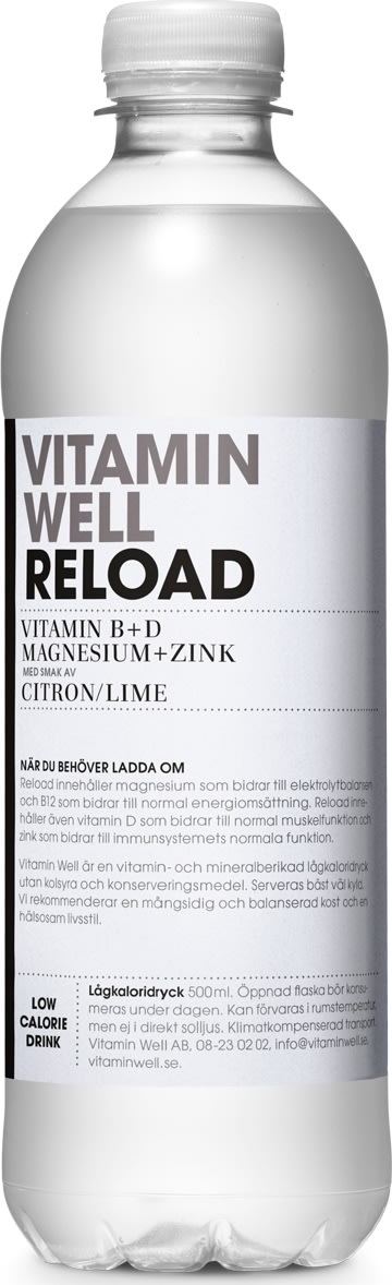 Vitamin Well Reload, Citron/Lime, 0,5 L