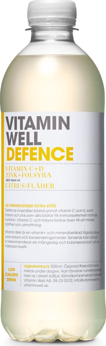 Vitamin Well Defence, Citrus/Fläder, 0,5L