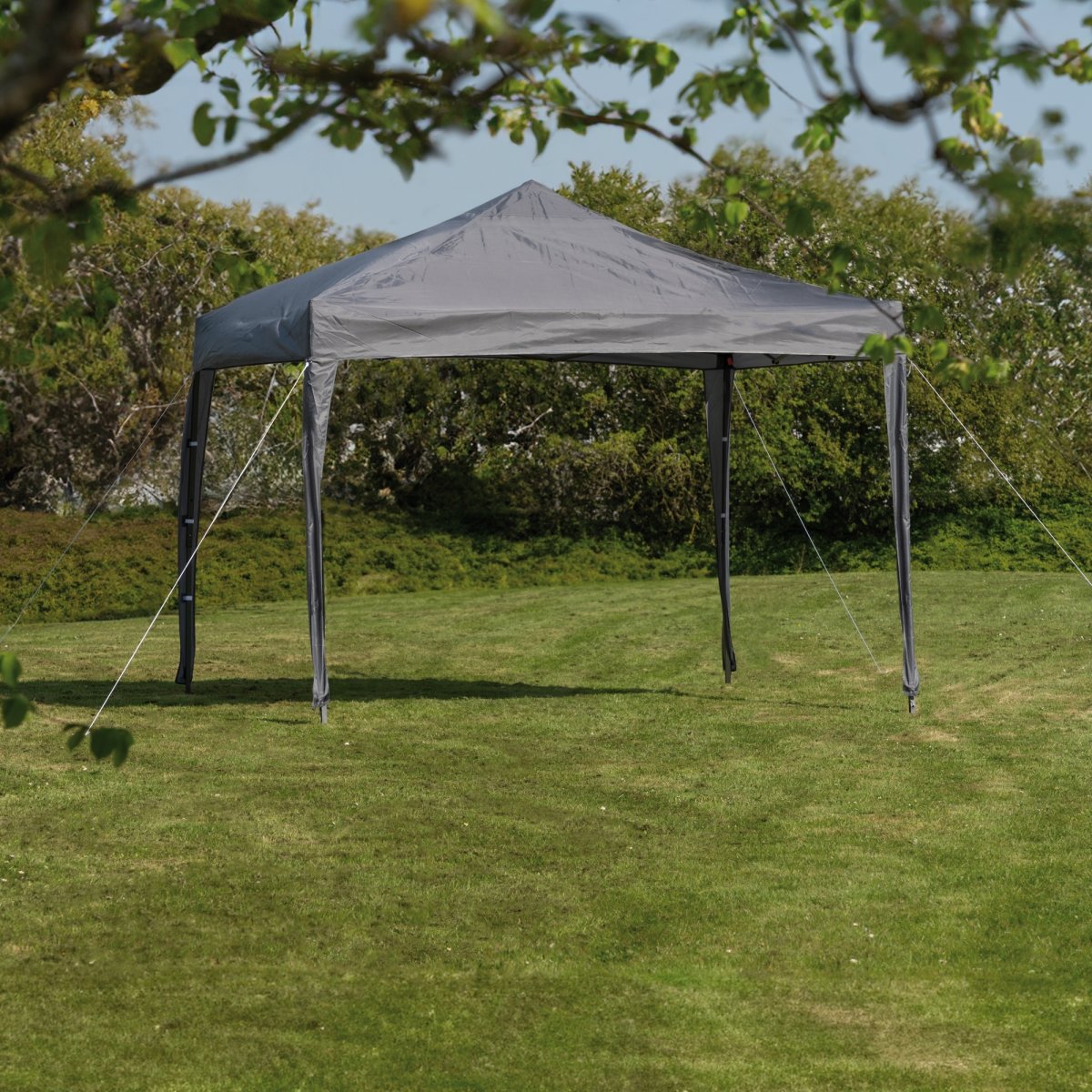Easy Up Pavilion 3x3 m. med burband, Grå