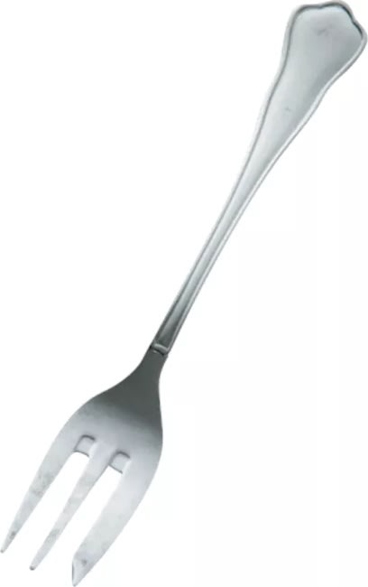 Chippendale tårtgaffel, blank