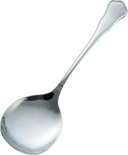 Chippendale serveringssked, blank