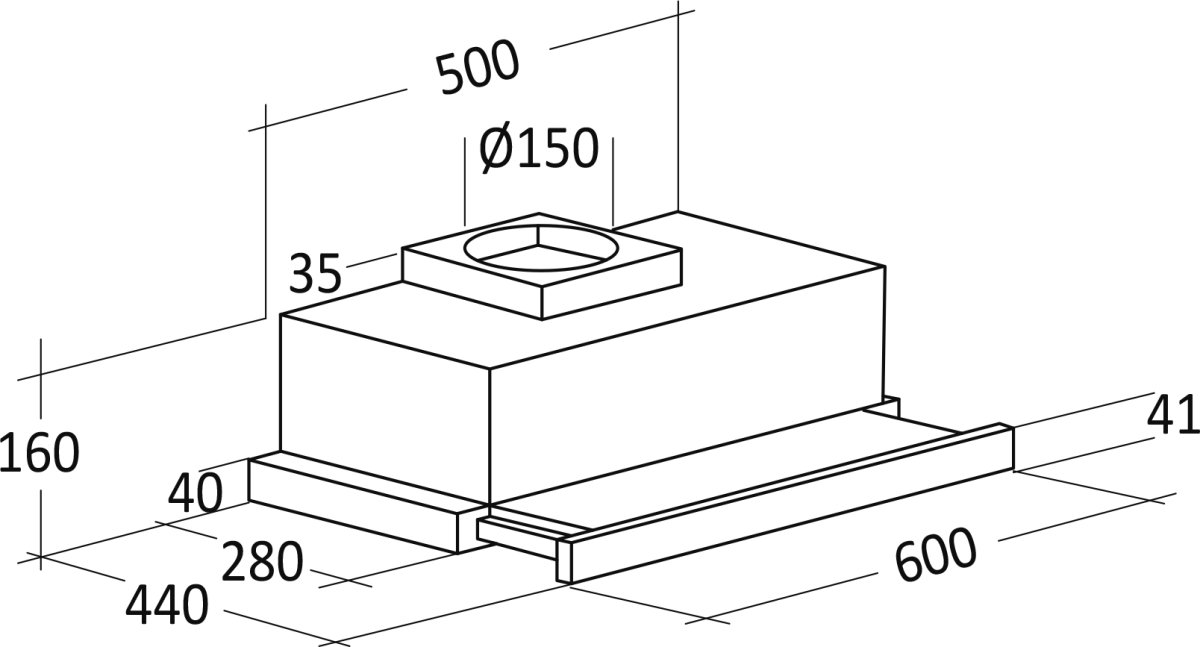 Scandomestic KHP60300A köksfläkt, 60 cm