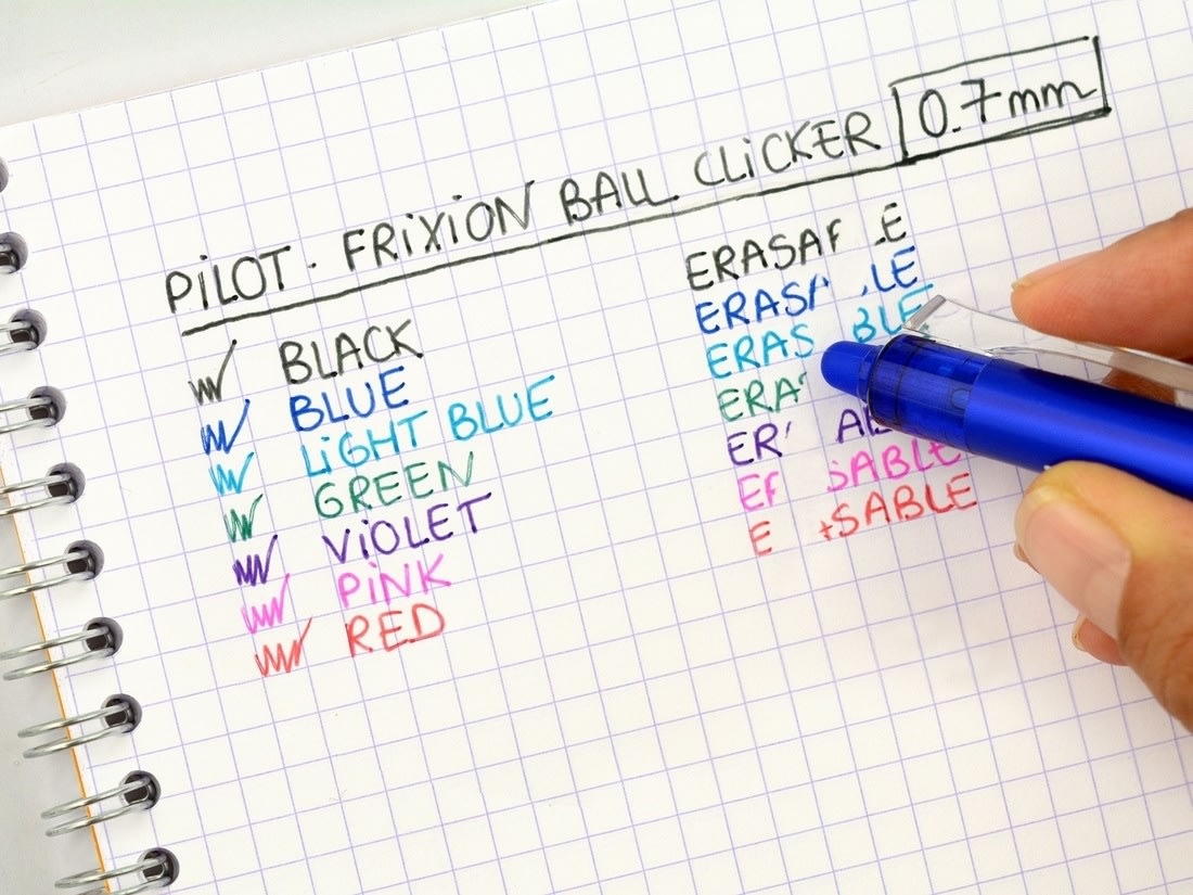 Pilot FriXion Clicker Rollerball, M, Lila