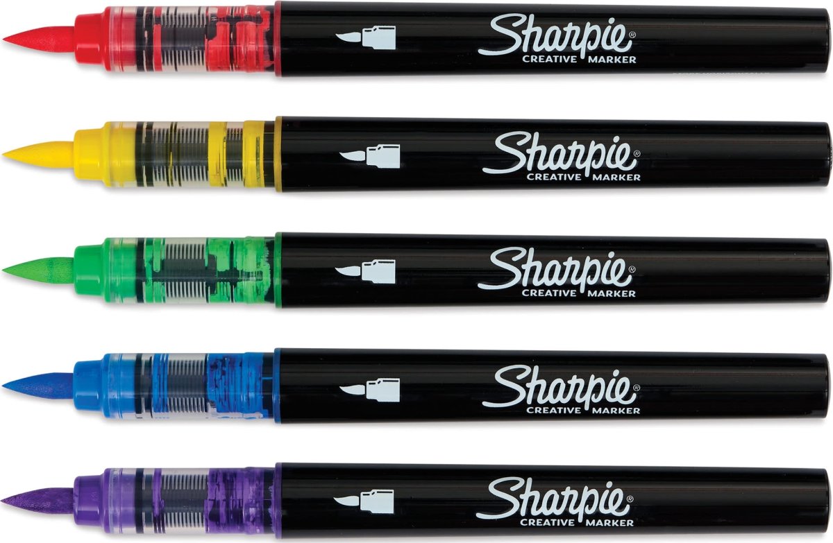 Sharpie Creative Akryl Penselmarkör, Ass., 5 st.