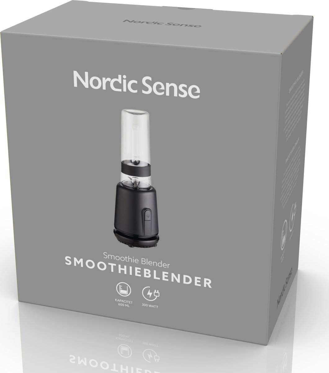 Nordic Sense Smoothie Blender, 600 ml, svart