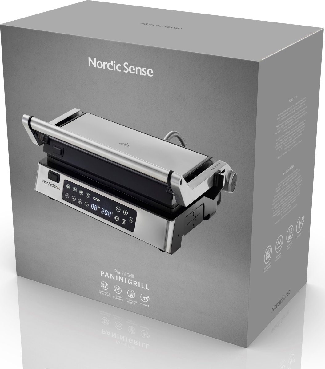 Nordic Sense Digital Panini Grill 2000W