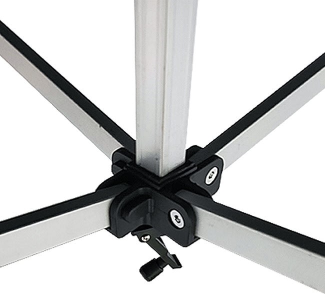 Easy Up Strong Paviljong, 4x4 m, svart/aluminium