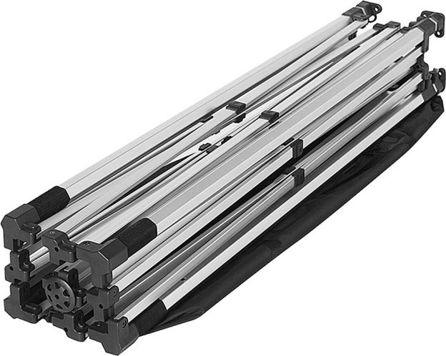 Easy Up Strong Paviljong, 4x4 m, svart/aluminium
