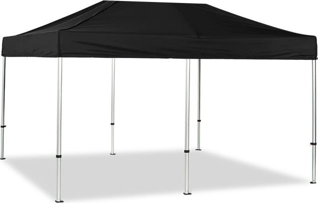 Easy Up Strong Paviljong, 3x6 m, svart/aluminium