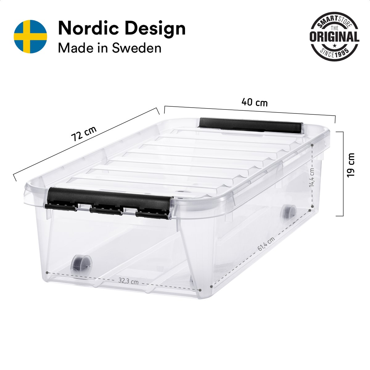 SmartStore Classic plastlåda inkl. lock, 31L