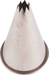 Bakers Star munstycke för spritspåse, stål, 5mm