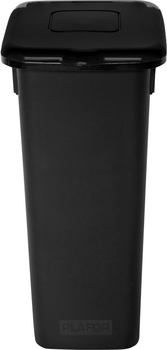 Style papperskorg med lock, 20 L, svart