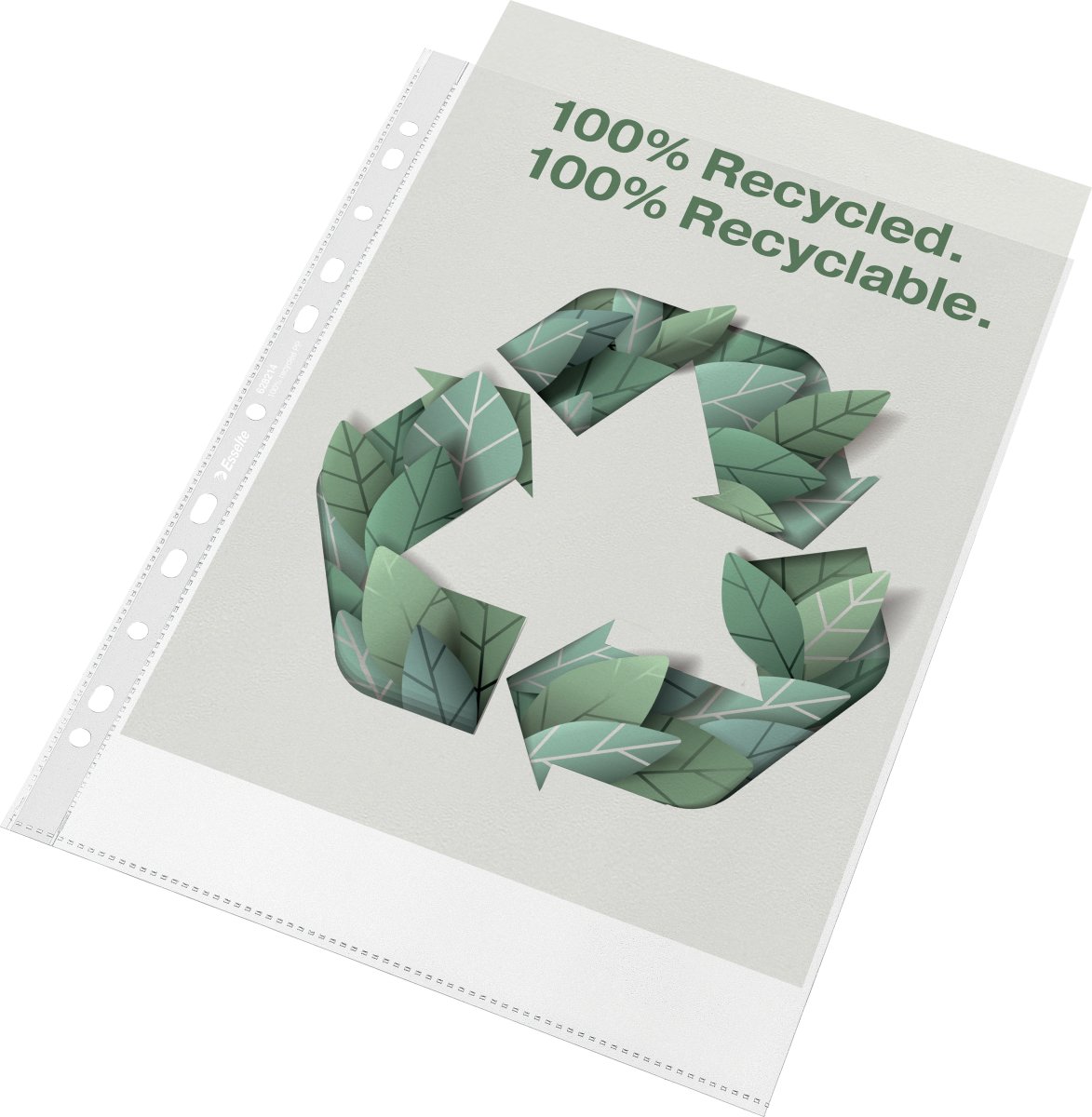 Esselte Recycle Ficka, A4, Topp, 70my, 20 st.