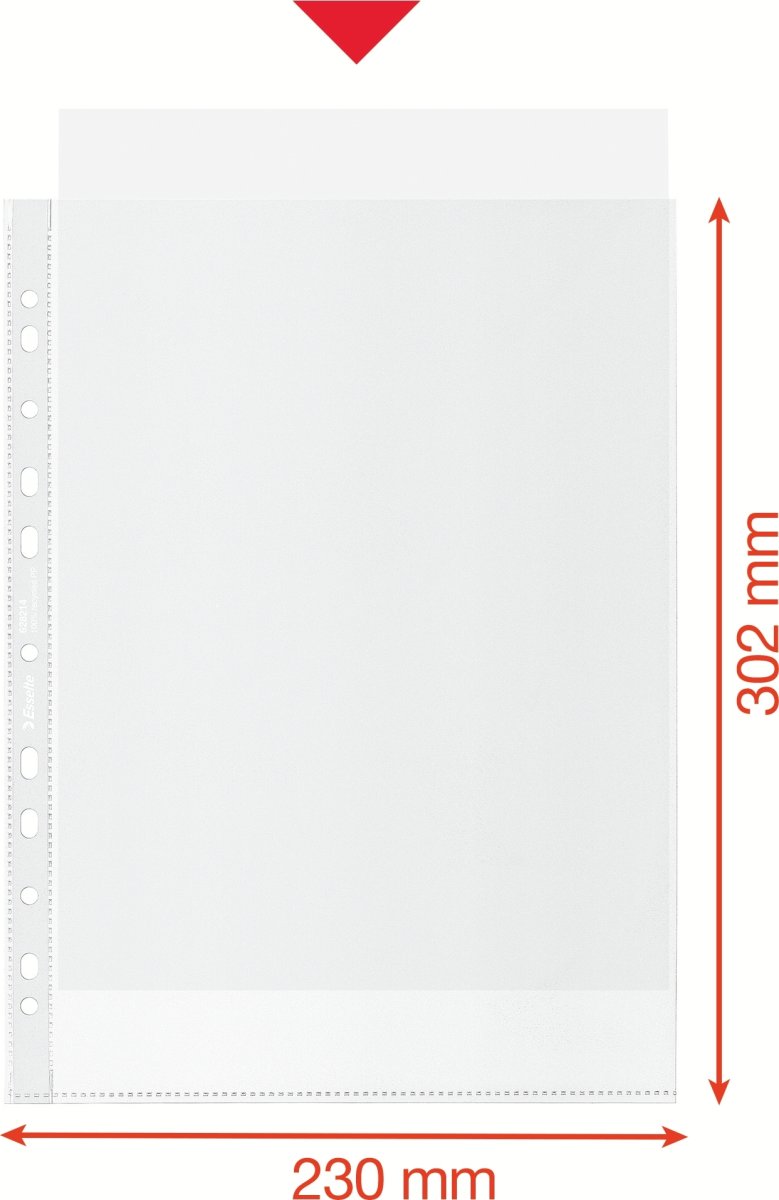 Esselte Recycle Ficka, A4, Topp, 70my, 20 st.