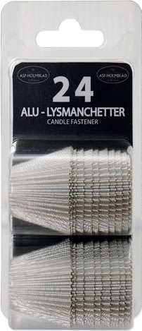 Ljusmanschetter, Aluminium, 24 st.