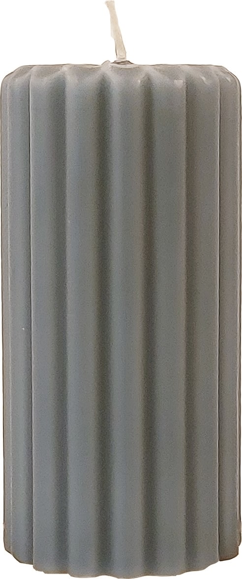 Blockljus med spår, 5,8x12 cm, Dammig blå