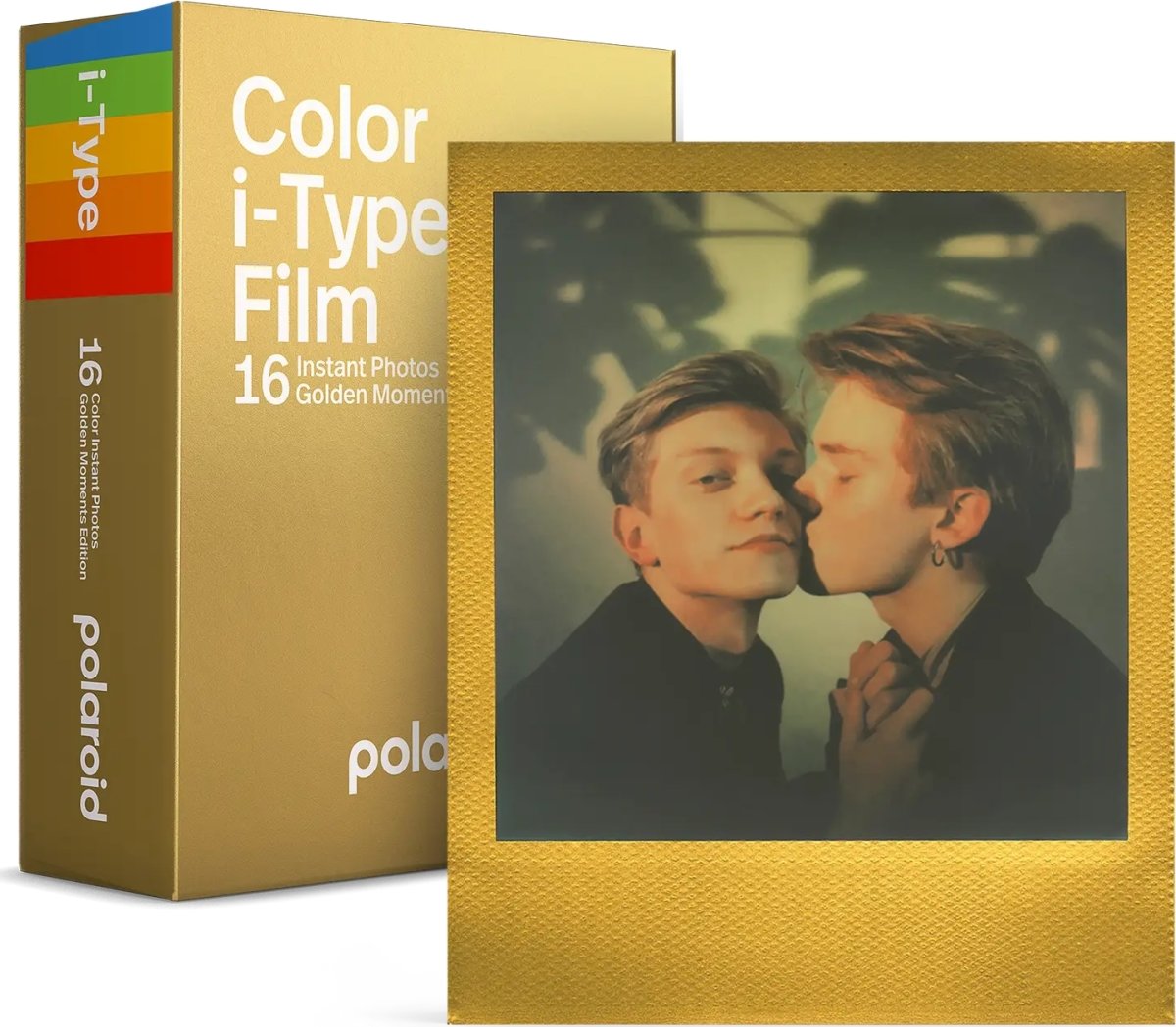 Polaroid i-Type Färgfilm, 2 pk, guldram