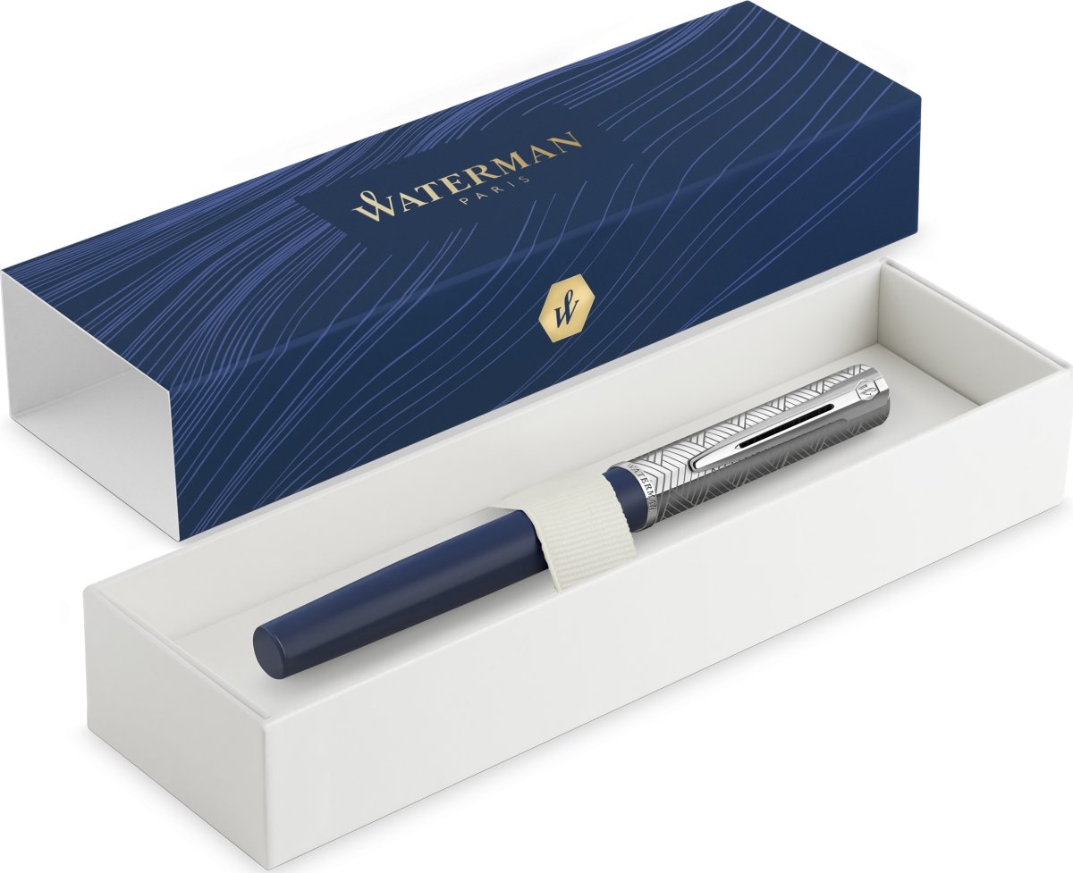 Waterman Allure Deluxe Metal & Blue Reservoar, F