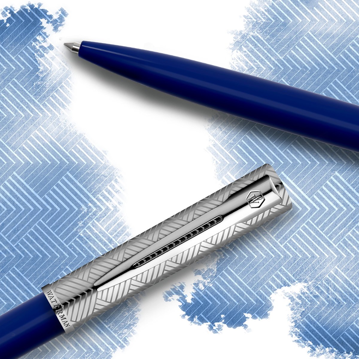 Waterman Allure Deluxe Metal & Blue Kulspets, M