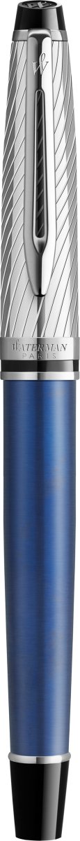 Waterman Expert Deluxe Metallic Blue Rollerball, F