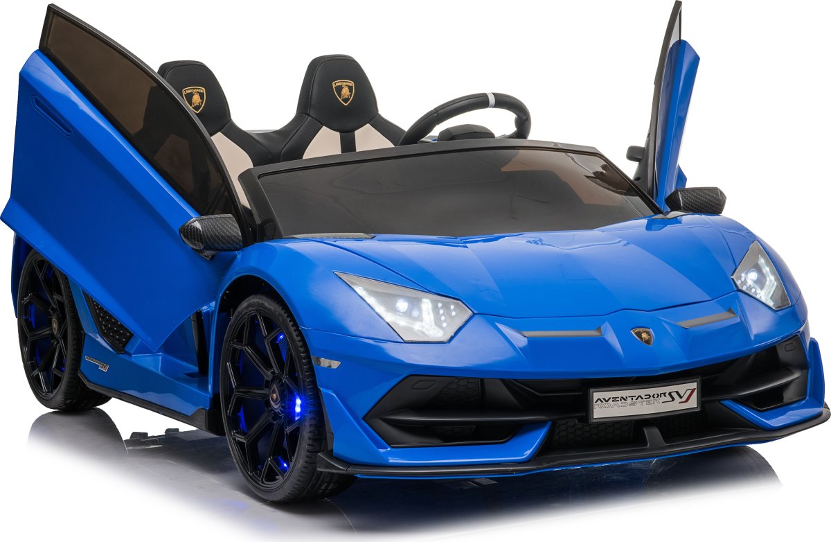 Elbil Lamborghini Aventador SJV barnbil 24V, blå