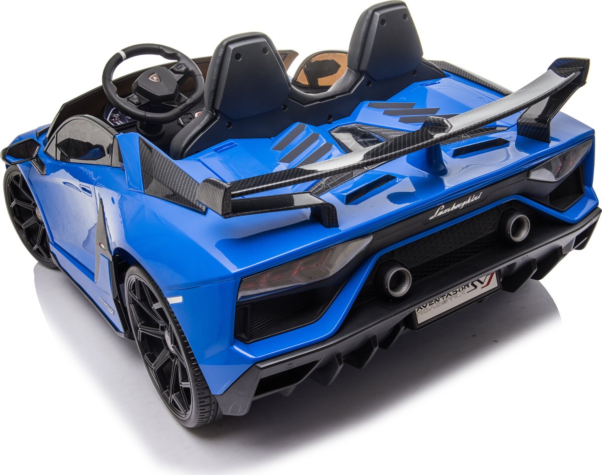 Elbil Lamborghini Aventador SJV barnbil 24V, blå