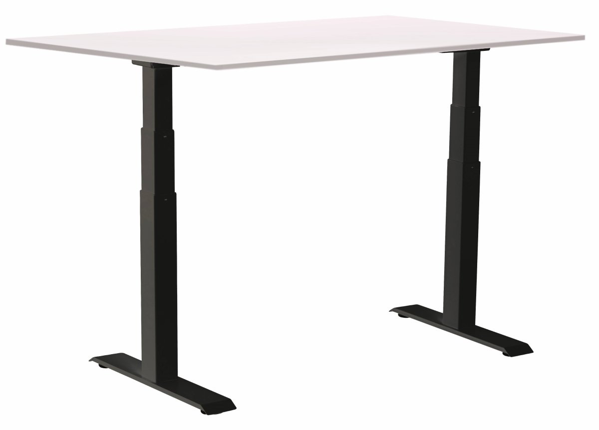Sun-Flex III höj-/sänkbart bord, 120x80, svart/vit