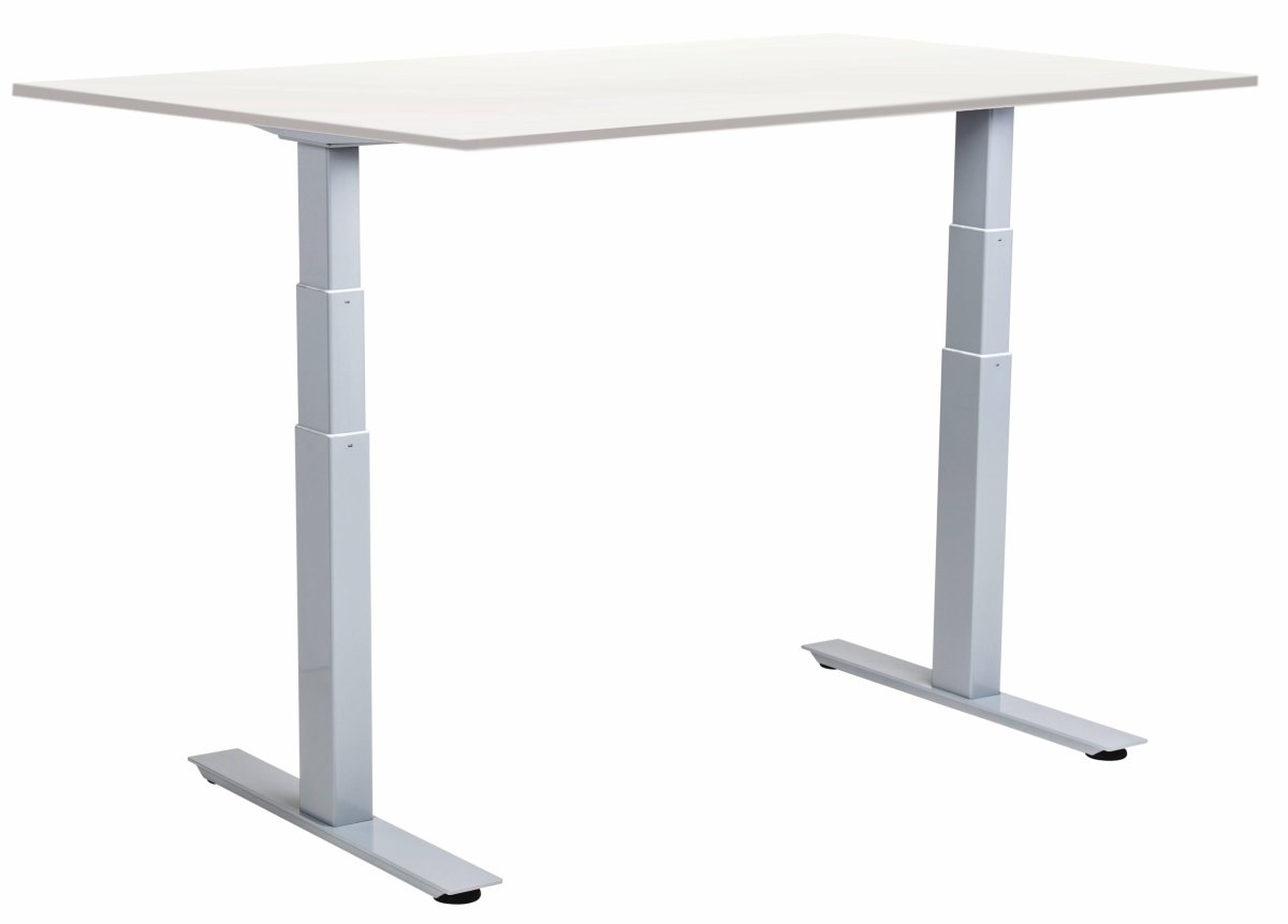 Sun-Flex III höj- & sänkbart bord, 120x80, grå/vit