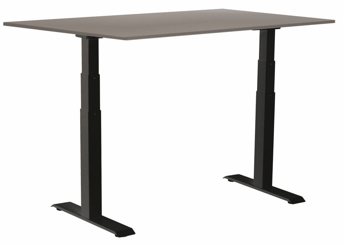 Sun-Flex III höj/sänkbart bord/140x80 Svart/ljusgr