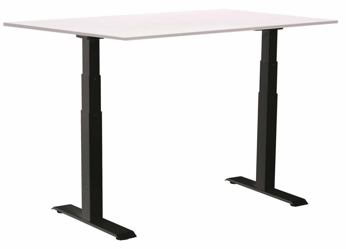 Sun-Flex III höj-/sänkbart bord, 140x80, svart/vit