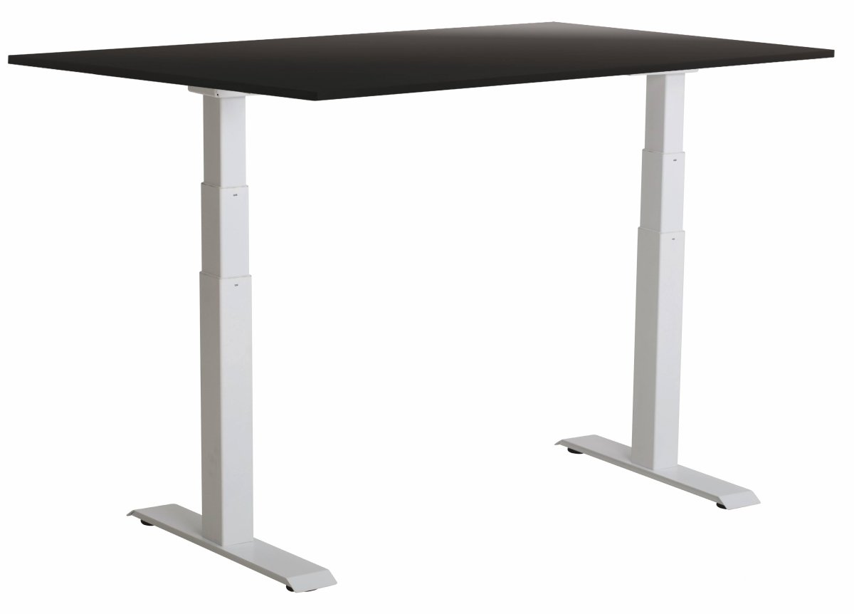 Sun-Flex III höj-/sänkbart bord, 160x80, vit/svart