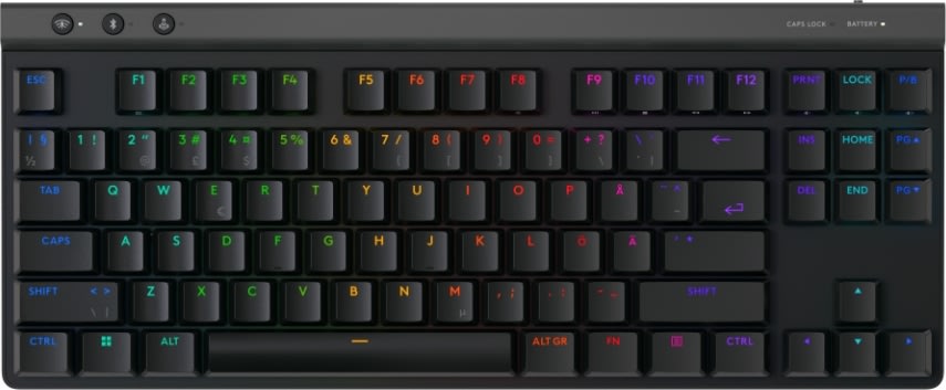 Logitech G515 TKL taktilt Gamingtangentbord Nordic