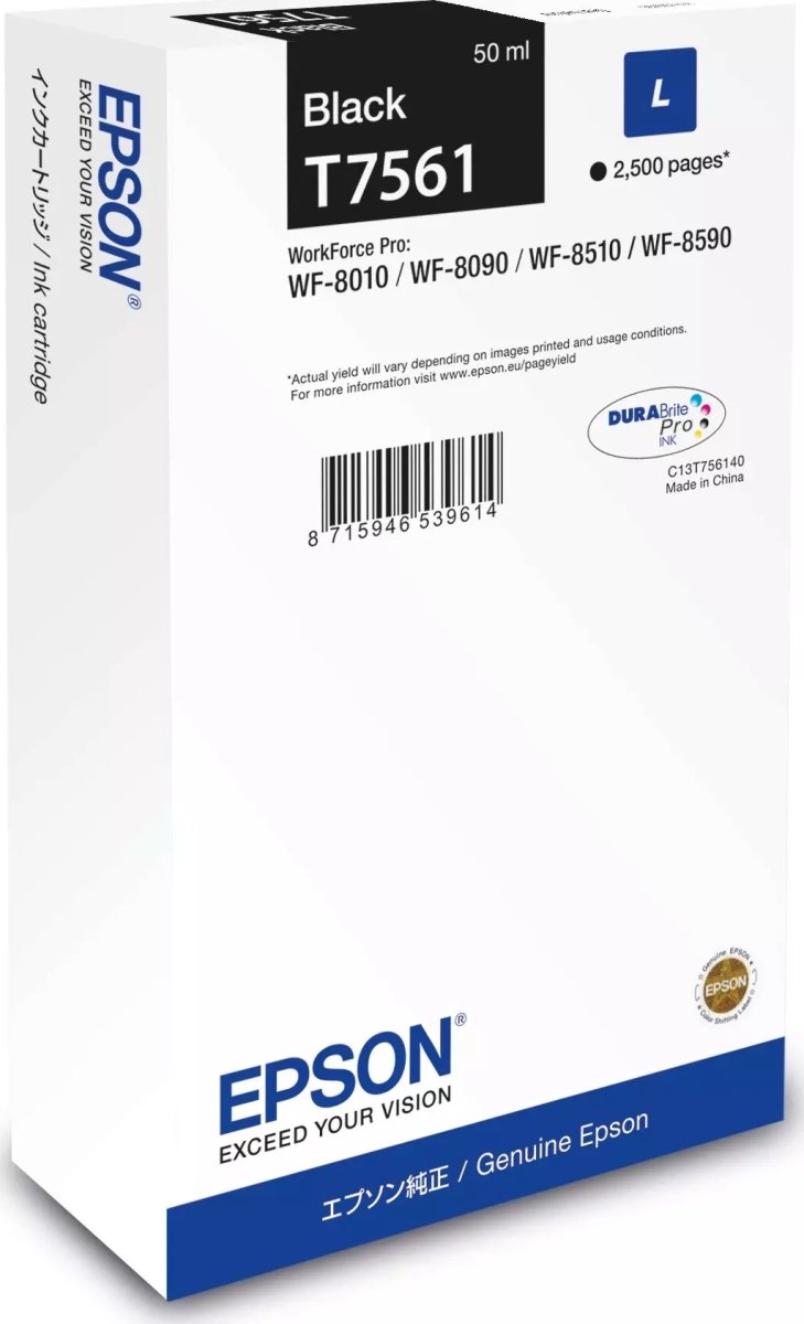 Epson T7561 L svart bläckpatron, 2500 sidor
