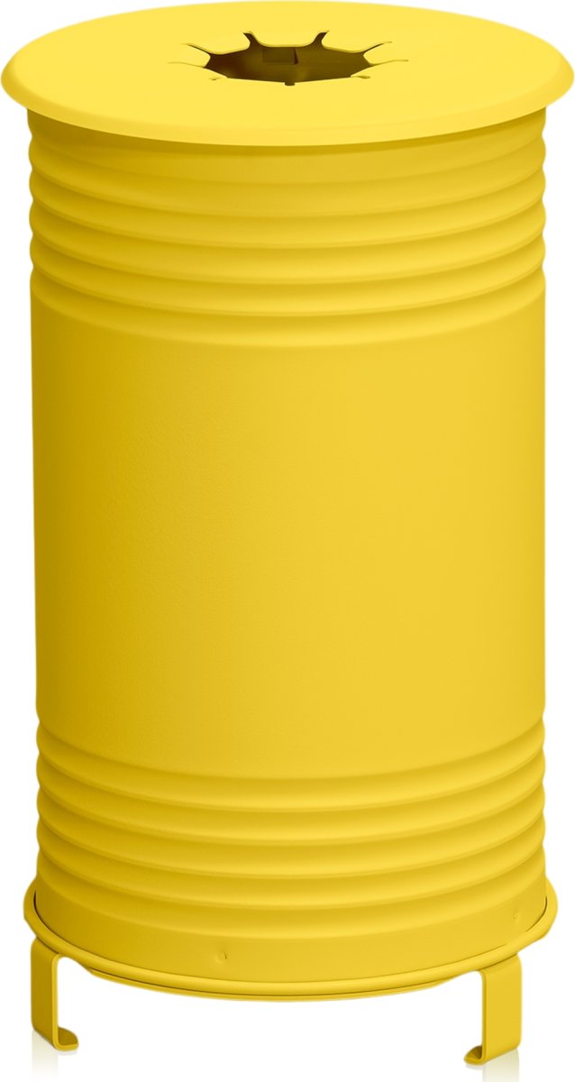Papperskorg Plåt, flaskor/burkar, gul