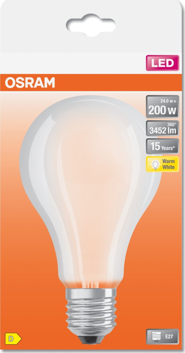 Osram Retro LED Standardlampa matt E27, 24W=200W
