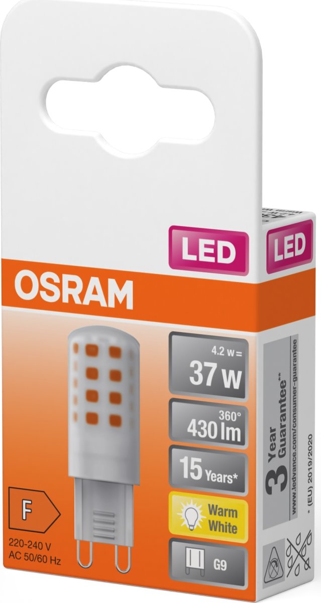 Osram LED Speicaæ glödlampa matt G9, 4,2W=37W