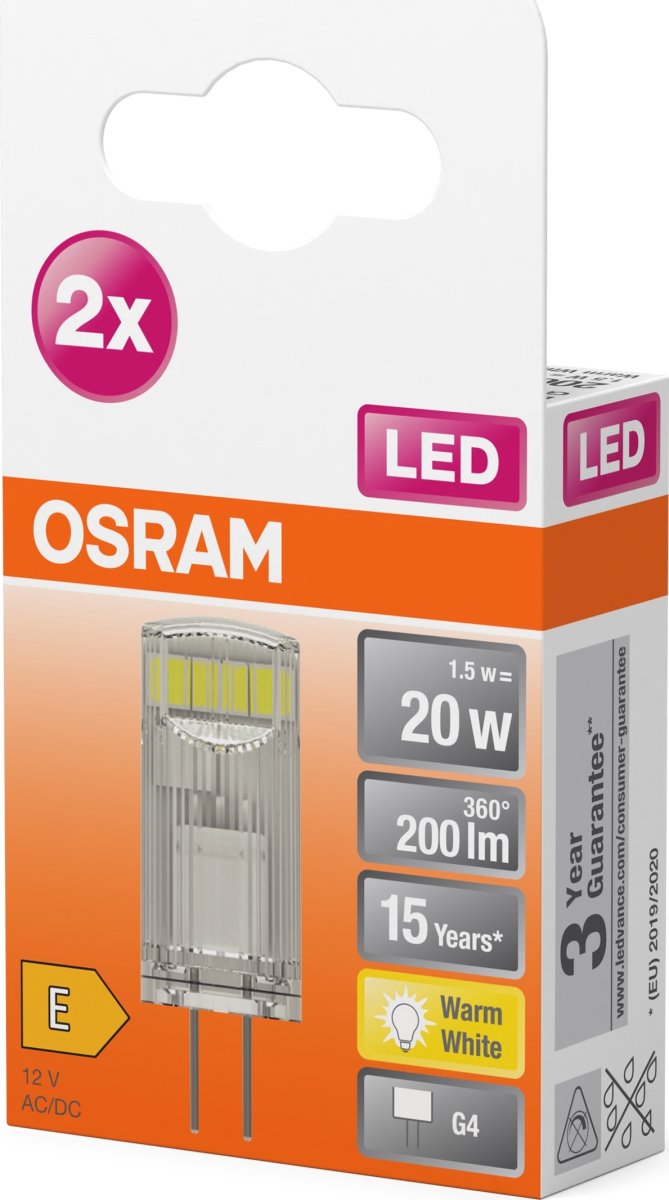 Osram LED Special Glödlampa G4, 1,5W=20W 2-pack