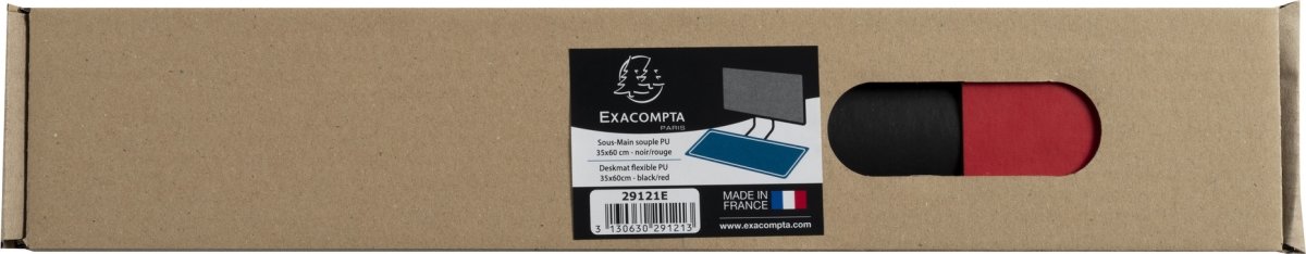 Exacompta Skrivbordsunnderlägg, 35x60cm, röd/svart