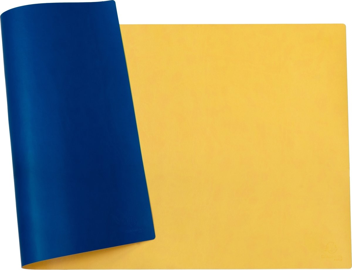 Exacompta Skrivbordsunnderlägg, 40x80cm/Gul/turkos