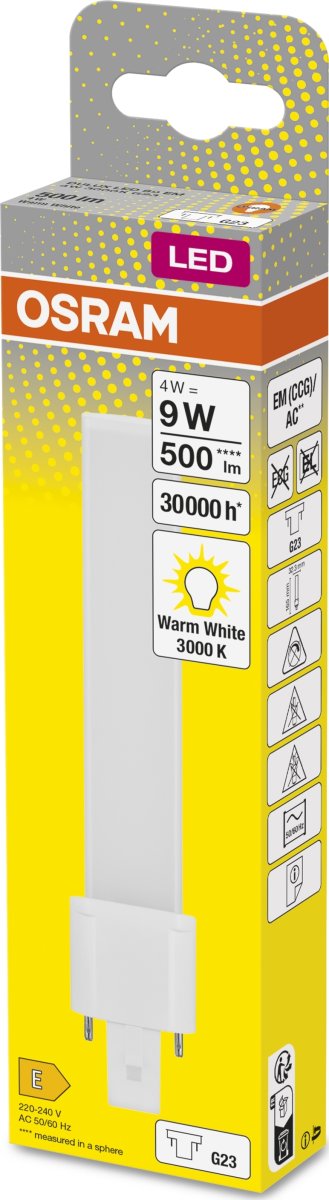 Osram Dulux S Kompakt lysrörslampa 4,5W/830, G23