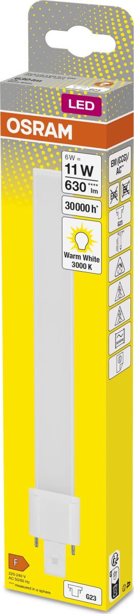 Osram Dulux S kompaktlysrör 6W/830, G23