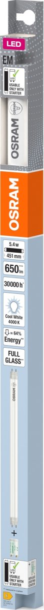 Osram LED lysrör T8, 5,4W/840, 438 mm