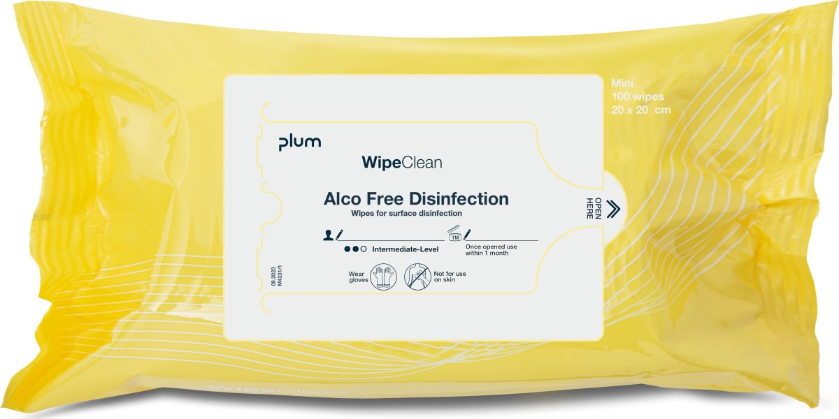 Plum WipeClean Alco Free, Våtservetter Mini, 100
