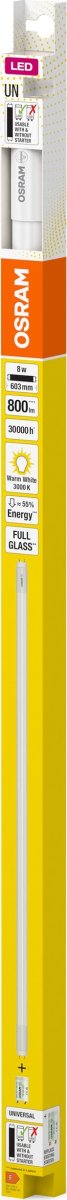 Osram LED Lysrör T8 UN, 8W/830, 600 mm