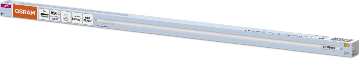 Osram LED Fluorescerande T5 HF, 7W/840, 517 mm