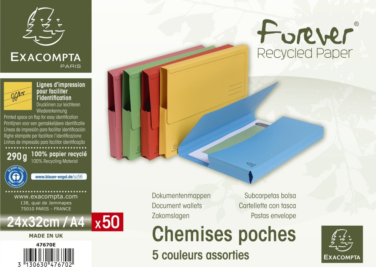 Exacompta Forever Boxmapp, 50 st, ass.