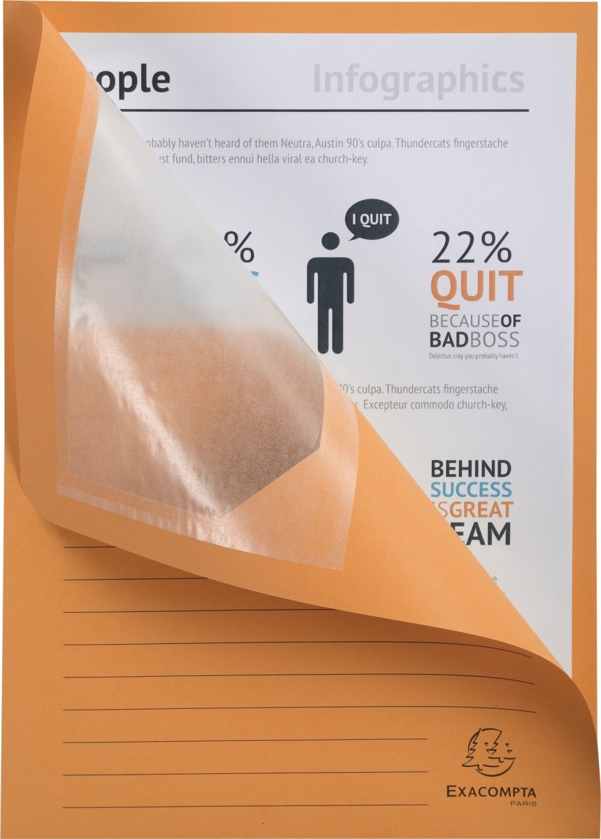 Exacompta Forever Fönstermapp, 100 st, orange