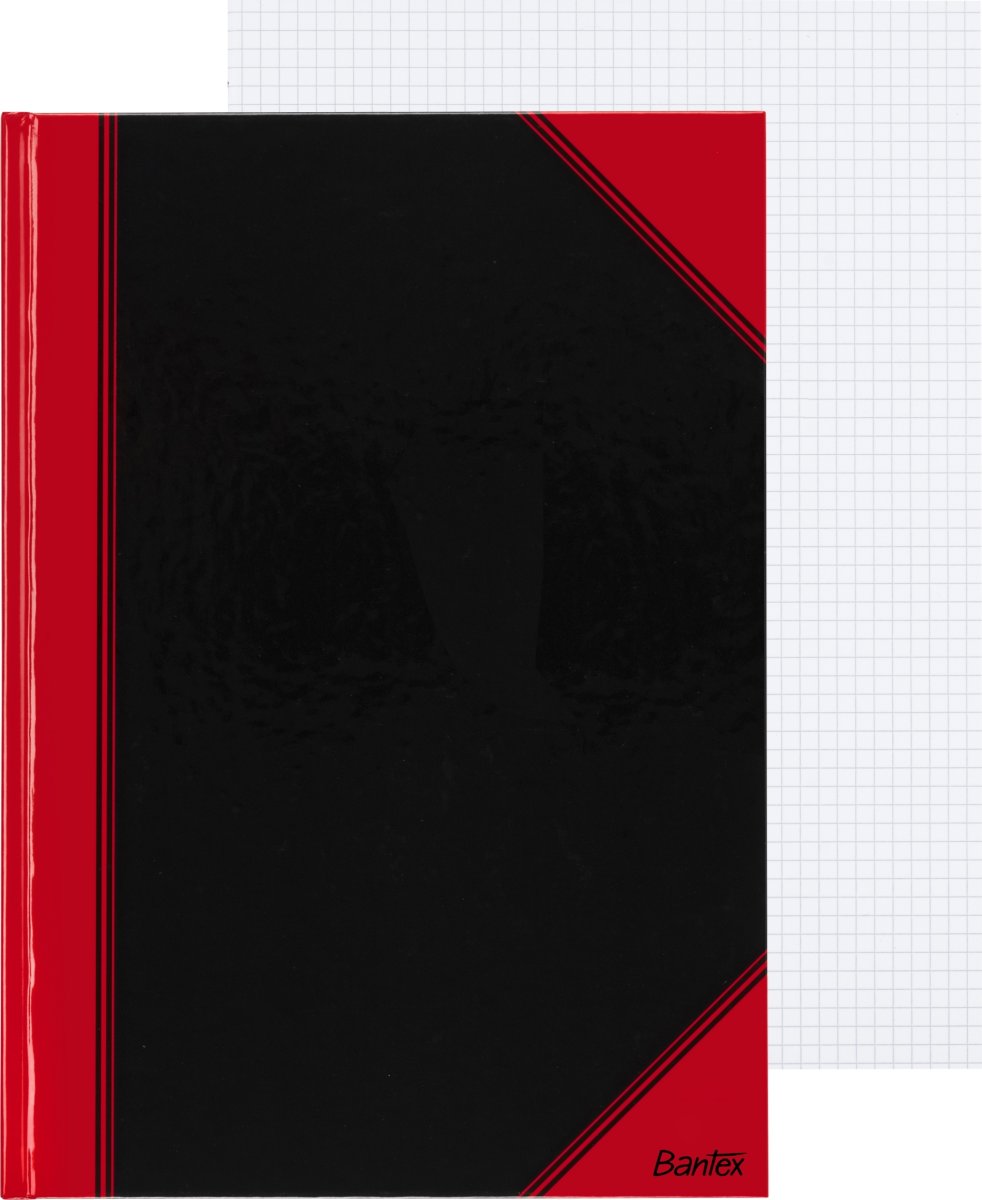 Bantex Kina Notes A4 Kvadrat  Svart/röd