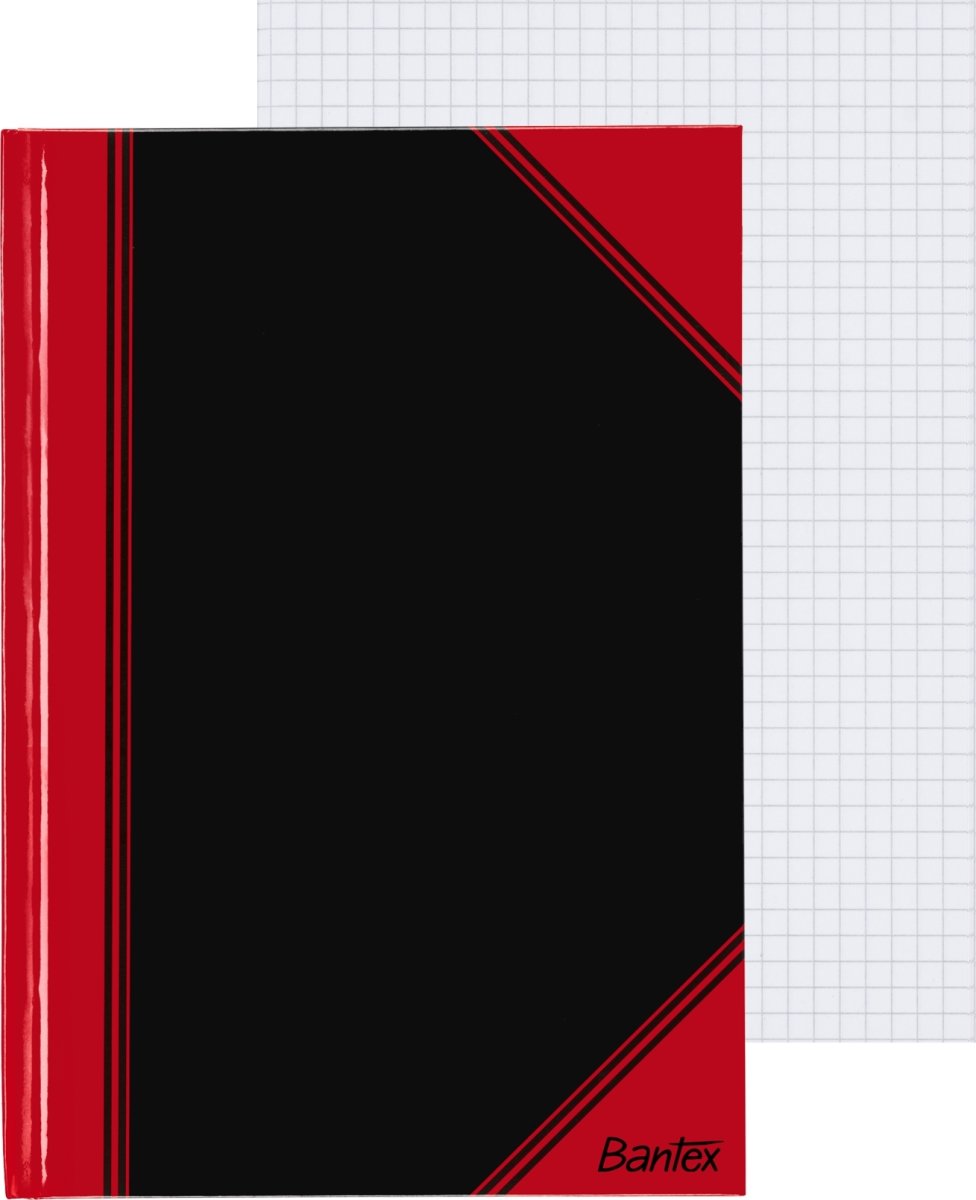 Bantex Kina Notes A5 Kvadrat Svart/röd