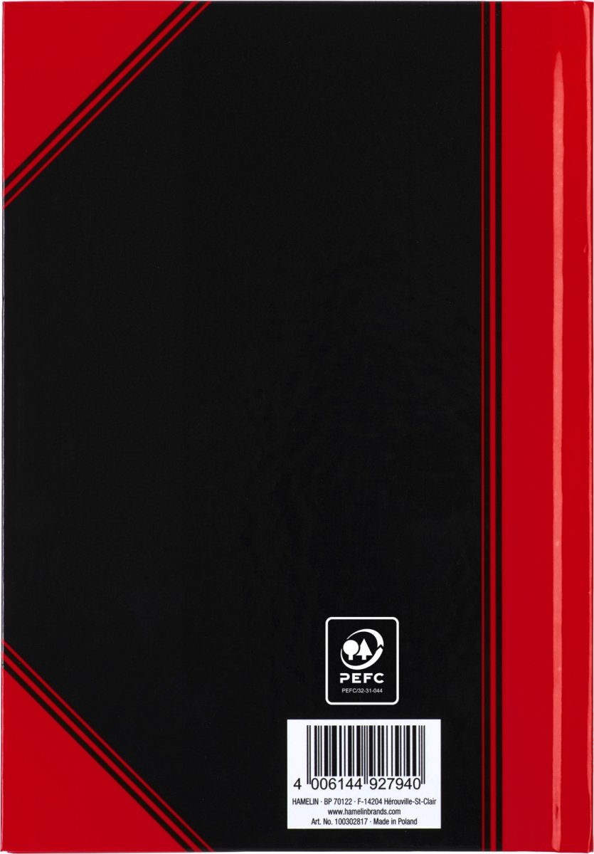 Bantex Kina Notes A5 Kvadrat Svart/röd